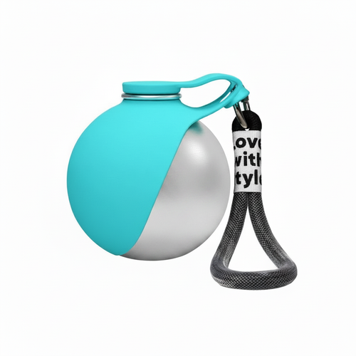 Foldable Dog Water Bottle — Stainless Steel Silicone Portable Travel Bottle